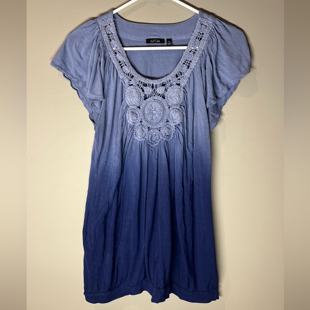 Apt. 9 Women's Blue Gradient Blouse